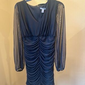 X Design Women's new Love maroon mesh bodycon cocktail dress New Never Worn Sz M